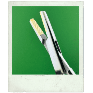 5.5" BRASS DERMAL NOTCHED FORCEPS