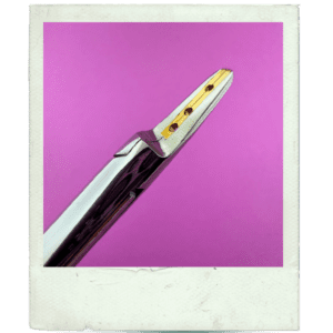 6" BRASS DERMAL ROUND HANDLED FORCEPS
