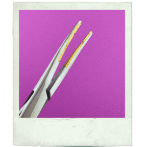 5.5" BRASS DERMAL SLIM FORCEPS