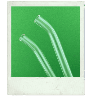 3" STRAIGHT CUT W/45° BEND PYREX RECEIVING TUBE