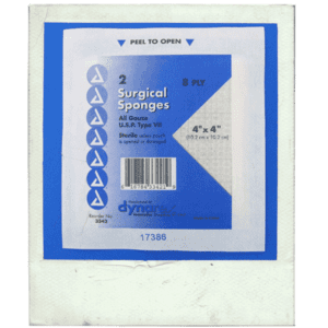 4" X 4" EIGHT PLY STERILE GAUZE